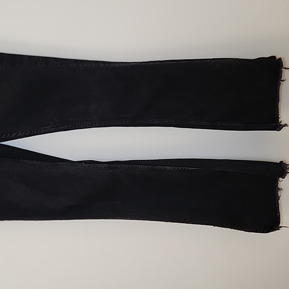 Free People Black Level Up Slit Bootcut  Raw Hem Jeans Size 28 - Picture 8 of 16